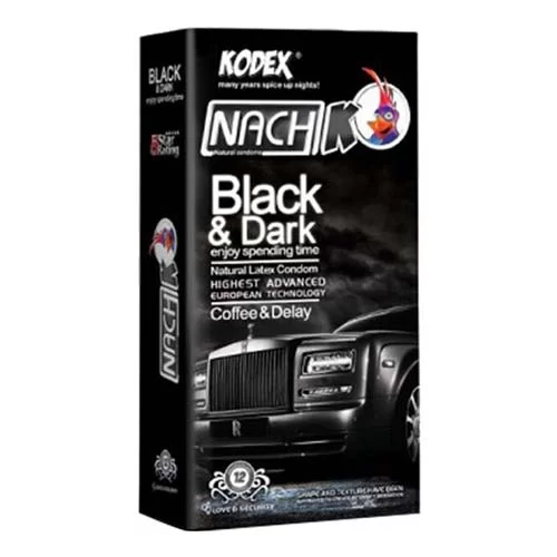 فروش عمده کاندوم کدکس مدل Black Dark بسته 12 عددی - Kodex-Stand-Up-Classic-Condom-12PSC