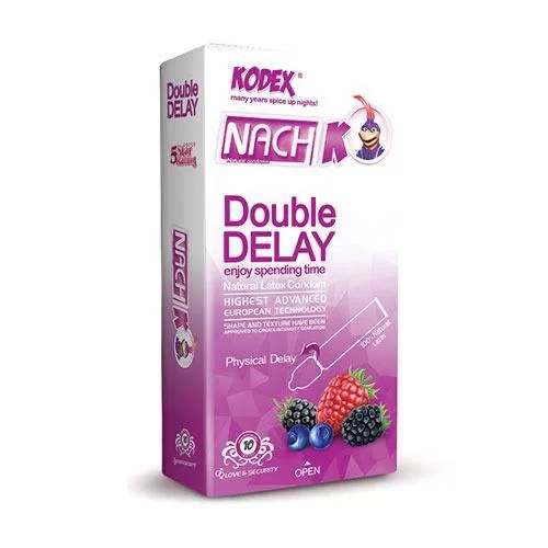 کاندوم تاخیری ناچ کودکس مدل Double Delay بسته 10عددی